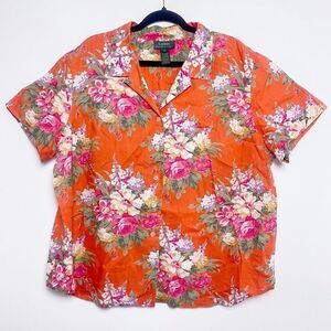 Ralph Lauren Linen Button-Up Blouse